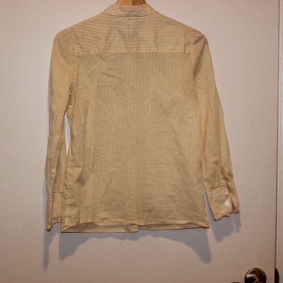 Marc Jacobs white & Yellow Stripes Button Down Shirts Women's Size 4 - Picture 8 of 13